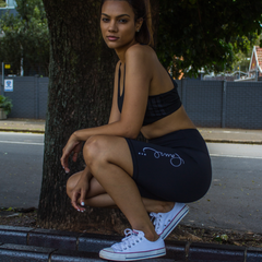Black  high waisted  Padel Shorts - Pause Apparel SA