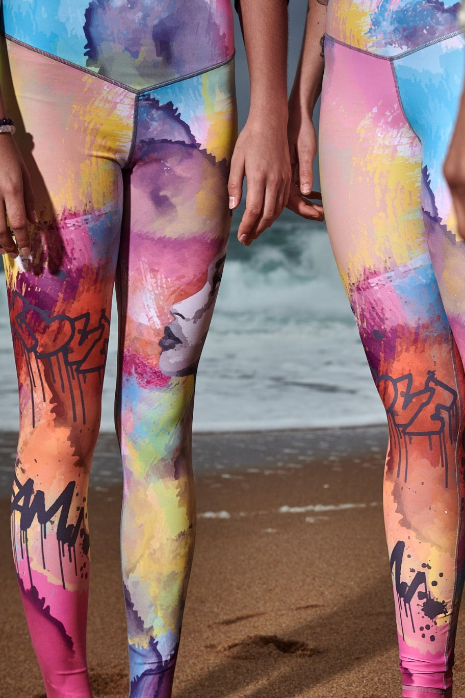 Colourful street style  leggings